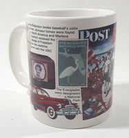 1996 Peacock Papers "50 Years Ago" And I Was Born Jackie Robinson United Nations Bogart Marletent Dietrich Truman GM Everglades Ceramic Coffee Mug Cup