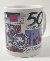 1996 Peacock Papers "50 Years Ago" And I Was Born Jackie Robinson United Nations Bogart Marletent Dietrich Truman GM Everglades Ceramic Coffee Mug Cup