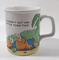 1978 Enesco Jim Davis Garfield It Doesn't Get Any Better Than This! Ceramic Coffee Mug Cup