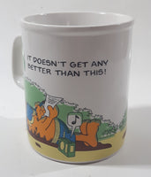 1978 Enesco Jim Davis Garfield It Doesn't Get Any Better Than This! Ceramic Coffee Mug Cup