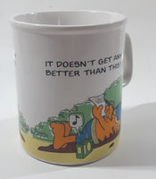 1978 Enesco Jim Davis Garfield It Doesn't Get Any Better Than This! Ceramic Coffee Mug Cup