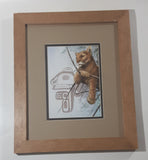 Vintage Sue Coleman "The Cougar" 12 3/4" x 15 1/4" Framed Painting Print