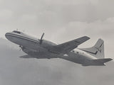 Vintage Hudson's Bay Company CPA Canadian Pacific Convair CV440 CF-CUW Airplane 10 1/8" x 13 1/2" Framed Black and White Photograph