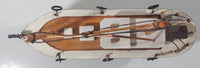 White Tugboat Style Boat 10" Long Wood Ship Model