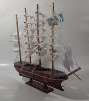 Japanese Nippon Maru Boat Lacquered Wood 12 1/4" Long Wood Ship Model