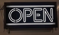 Light Up Heavy Large 12" x 24" Store Window OPEN Sign