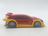 2010 Hot Wheels Hot Tunerz Flight 03 Red with Yellow Trim Die Cast Toy Car Vehicle