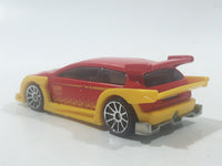 2010 Hot Wheels Hot Tunerz Flight 03 Red with Yellow Trim Die Cast Toy Car Vehicle