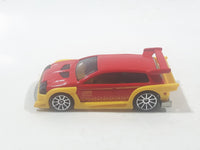 2010 Hot Wheels Hot Tunerz Flight 03 Red with Yellow Trim Die Cast Toy Car Vehicle