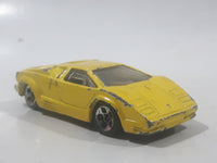 1997 Hot Wheels First Editions 25th Anniversary Lamborghini Countach Pearl Yellow Die Cast Toy Car Vehicle