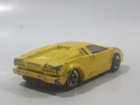 1997 Hot Wheels First Editions 25th Anniversary Lamborghini Countach Pearl Yellow Die Cast Toy Car Vehicle