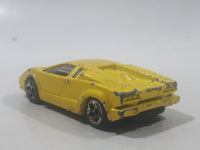 1997 Hot Wheels First Editions 25th Anniversary Lamborghini Countach Pearl Yellow Die Cast Toy Car Vehicle