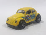 2003 Hot Wheels Robo Zoo VW Bug Pearl Yellow Die Cast Toy Car Vehicle