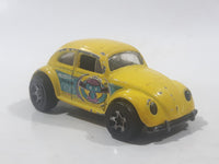 2003 Hot Wheels Robo Zoo VW Bug Pearl Yellow Die Cast Toy Car Vehicle