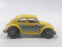 2003 Hot Wheels Robo Zoo VW Bug Pearl Yellow Die Cast Toy Car Vehicle