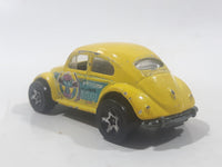 2003 Hot Wheels Robo Zoo VW Bug Pearl Yellow Die Cast Toy Car Vehicle