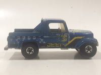 1987 Hot Wheels Jeep Scrambler Blue Die Cast Toy Car Vehicle