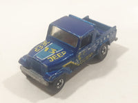 1987 Hot Wheels Jeep Scrambler Blue Die Cast Toy Car Vehicle