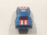 2017 Hot Wheels Marvel Character Cars Captain America Metalflake Blue Die Cast Toy Car Vehicle