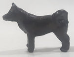 Vintage Akita Inu Dog Miniature 1 3/4" Long Cast Metal Figurine Made in Japan