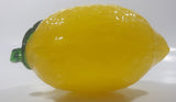 Vintage Art Glass Fruit Yellow Lemon 5" Tall Ornament