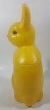 Vintage Mid Century Regal Bunny Rabbit 10" Tall Yellow Plastic Mold Made in Canada