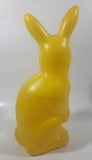 Vintage Mid Century Regal Bunny Rabbit 10" Tall Yellow Plastic Mold Made in Canada