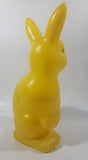 Vintage Mid Century Regal Bunny Rabbit 10" Tall Yellow Plastic Mold Made in Canada