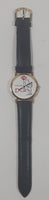 Rare 1990s Dairy Queen Think DQ Black Genuine Leather Band Wristwatch