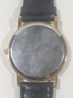 Rare 1990s Dairy Queen Think DQ Black Genuine Leather Band Wristwatch