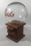 Vintage Glass Globe 14" Tall Wooden Based Peanut Nut Dispenser Bar Pub Lounge Collectible