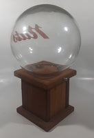 Vintage Glass Globe 14" Tall Wooden Based Peanut Nut Dispenser Bar Pub Lounge Collectible