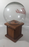 Vintage Glass Globe 14" Tall Wooden Based Peanut Nut Dispenser Bar Pub Lounge Collectible