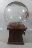 Vintage Glass Globe 14" Tall Wooden Based Peanut Nut Dispenser Bar Pub Lounge Collectible