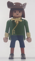 2006 Geobra Playmobil Brown Hair Blue Pants Green Top 2 3/4" Tall Toy Figure