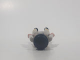 1997 Geobra Playmobil Black Hair Blue and Grey Firefighter 2 3/4" Tall Toy Figure