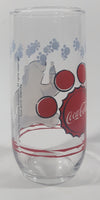 1999 Coca Cola Polar Bear and Paw Prints 5 3/4" Tall Glass Cup