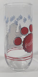 1999 Coca Cola Polar Bear and Paw Prints 5 3/4" Tall Glass Cup