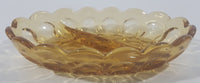 Vintage Amber Orange Two Compartment Depression Glass Candy Dish