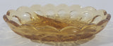 Vintage Amber Orange Two Compartment Depression Glass Candy Dish