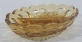 Vintage Amber Orange Two Compartment Depression Glass Candy Dish