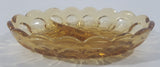 Vintage Amber Orange Two Compartment Depression Glass Candy Dish