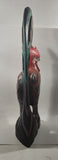 Rooster Chicken Hand Painted Large 20 1/2" Tall Carved Wood Sculpture