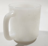 Rare Vintage Glasbake Yellow Cab 3 1/2" Tall White Milk Glass Coffee Mug Cup