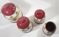 Avon Rooster Chicken Themed Ceramic Canister Set of 4