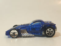 2006 Hot Wheels 2005 X‑Raycers Burl-Esque Translucent Blue Die Cast Toy Car Vehicle