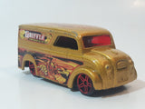 2004 Hot Wheels Demolition Dairy Delivery Truck Gold Die Cast Toy Car Vehicle