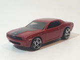 2007 Hot Wheels Dodge Challenger Concept Metalflake Dark Red Die Cast Toy Muscle Car Vehicle