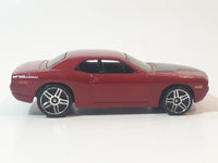 2007 Hot Wheels Dodge Challenger Concept Metalflake Dark Red Die Cast Toy Muscle Car Vehicle