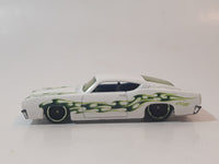 2019 Hot Wheels HW Flames '69 Ford Torino Talladega White Die Cast Toy Muscle Car Vehicle